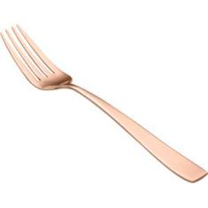 CJ 12 GARFOS DE AÇO INOX P/SOBREMESA PVD ROSÉ GOLD PISA