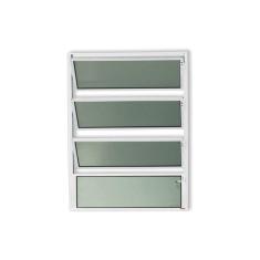 Janela de Alumínio Basculante 80x100cm Vidro Mini Boreal Plus Brimak Branco