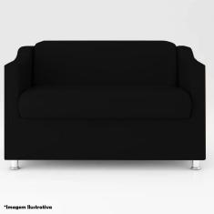 Namoradeira 2 Lugares Luiza Sintético Preto