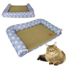 Cama Arranhador Gato Pet Felino Almofada Confortavel Esteira Resistente Animal de Estimaçao
