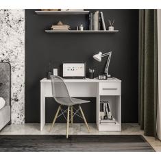 Mesa Escrivaninha com 1 Gaveta e Espaço para Cpu 2319 Branco