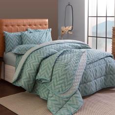 Jogo de Cama Duplo Queen 140 Fios Aiko Realce Premium Sultan