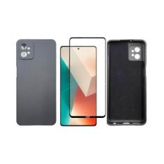 Capa Veludo + Película 3D Compatível Para Redmi Note 13 - Dsitrbuidora