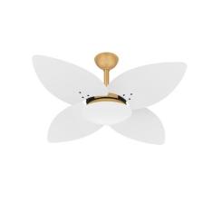 Ventilador Teto Winds Dourado Potente Sala 4 Pás Ventax 110V, 110V