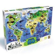 Quebra Cabeça Animais Do Mundo Puzzle 150 Peças Grow 03108