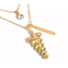 Colar Cordão Duplo Fisioterapia Com Placa Folheado - Milena Folheados