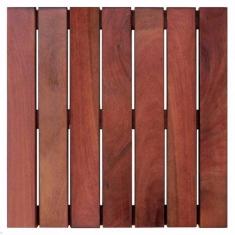 Deck em Placa de Madeira Modular Base Madeira 50x50cm Madersilva