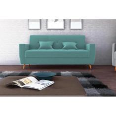 Sofá Cama Pamela Veludo Verde Menta E437 - Matrix - LM DECOR