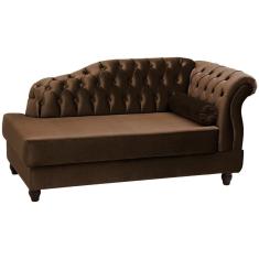 Recamier Diva Chaise Capitone 160 Cm Pes Mdf Gane Sl 942 Veludo Peer Sl 942