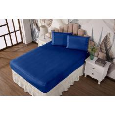 Roupa de Cama de Solteiro Lençol com Elástico e Fronha Malha Gel Dia a