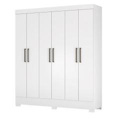 Guarda Roupa Casal Verso 6 Portas Branco - Demóbile Branco