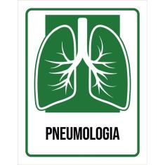 Kit 3 Placas Sinalização Hospitalar Pneumologia