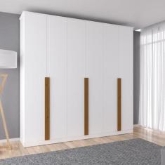 Guarda Roupa Casal 231x230cm 6 Portas 3 Gavetas Haia - Edez