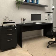 Mesa Escrivaninha 150cm x 60cm Gaveteiro 3 Gav Pé Painel F5 - F5 Offic