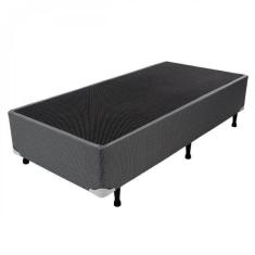 Base Box Solteiro 43x88x188cm Luckspuma Colch es Cinza/preto