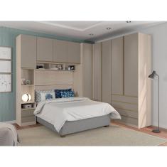 Guarda Roupa Casal De Canto 9 Portas E 6 Gavetas Crema