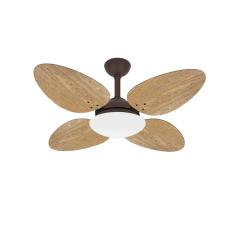 Ventilador Teto Turbo Marrom 4 Pás Freijó Trevo Ventax 220V