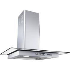 Coifa de Parede Vidro Reto Slim Inox 4 e 6 Bocas 90cm - Fogatti