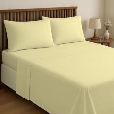 Jogo De Lençol Queen 04 Peças 100% Algodão 600 Fios Egipcíos - Forte L