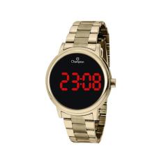 Relógio Champion Feminino Dourado Led CH40115H