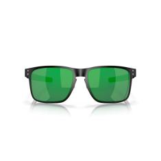 Óculos de Sol Oakley Holbrook Metal 0OO4123 412304 Tam 55 / Preto Fosco - Lentes Jade Iridium