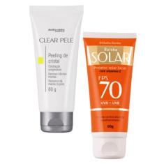 Peeling Facial + Protetor Solar Facial com Vitamina E FPS 70 - Abelha 