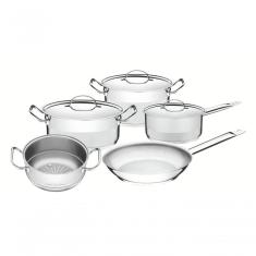 Jogo De Panelas Tramontina Professional Em Aço Inox 5 Peças