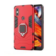 SORAKA Capa para Xiaomi Mi Mix 2S com suporte para anel Capa Slim Fit de TPU macio Capa Xiaomi Mi Mix 2S com placa de metal para suporte magnético de telefone para carro