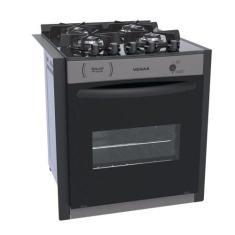 Fogão De Embutir 4 Bocas Venax Gaudi Prisma Vitreo A Gás Grafite Bivol