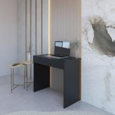 Mesa Escrivaninha com Sevilha 1 Gaveta 90cm Preto - DRD Móveis