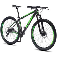 Bicicleta aro 29 Alumínio KRW Shimano 24 Velocidades Marchas Freio a Disco Suspensão dianteira K11-Unissex