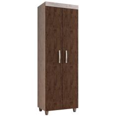 Armário Multiuso Rafaela 2 Portas Nathy Rústico/Chocolate