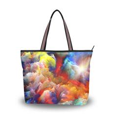 Bolsa de ombro My Daily Women colorida Art Clouds, Multi, Medium