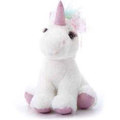 The Petting Zoo, Lash`z Unicorn Stuffed Animal Plush Toy, Unicorn Gifts for Girls, 10 polegadas