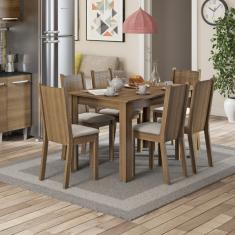Conjunto Sala De Jantar Maris Madesa Mesa Tampo De Madeira Co