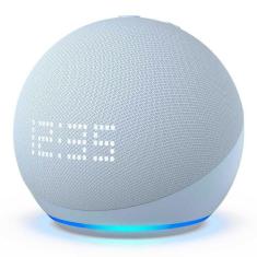 Echo Dot (5ª Geração) Smart Speaker Com Relógio E Alexa Amazon Azul