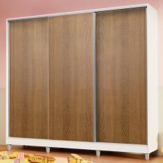 Guarda Roupa Casal MDF Logan 3 Portas Madesa