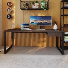 Escrivaninha Yon Presidente com 1 Gaveta 190x70x75 Terracota