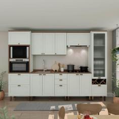 Cozinha Modulada Cristal 320 cm Conjunto Provençal Completo - GenialFl