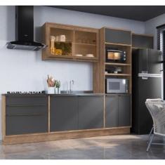 Cozinha Modulada 5 Peças 8 Portas 3 Gavetas com Divisor de Talheres 1 