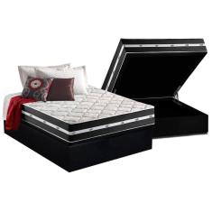 Colchão Casal Molas Superlastic Classic Euro Pillow + Base CRC Suede Black (138x188) - D Angelis Anjos