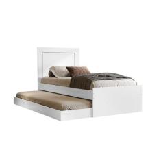 Cama Solteiro Com Auxiliar Laura Branco - Sonho da Mamãe