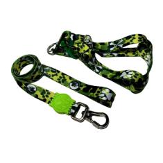 Coleira Peitoral Cães Super Premium Seda 25 Mm - Verde Nº 4