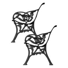 Par Pé de Banco Praça Jardim Decoração Café Ferro Fundido - UNICLÁUDIO