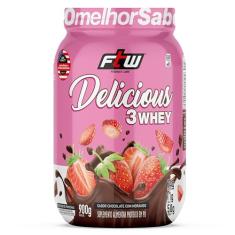 Delicious 3 Whey - 900G Chocolate com Morango - Ftw, Fitoway