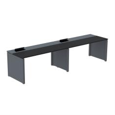 Mesa De Plataforma Simples Para 2 Pessoas Corporativa 110x792-2p Pscpp110-792-2p Preto-grafito