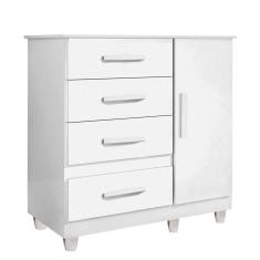 Cômoda Florença 1 Porta 4 Gavetas Benetil Branco