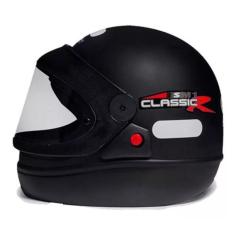 Capacete San Marino Classic Preto Fosco, Preto, 56