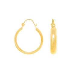 Brinco Rommanel Banhado A Ouro Pequena Argola Larga Lisa 520284, 0