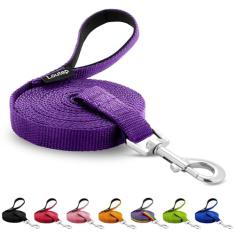 Loutep Coleira de treinamento para cães de 4,6 m, 6 m, 9,1 m, 15,2 m, 30,5 m – Coleira extralonga para cães com alça acolchoada para raças pequenas, médias e grandes, obediência ao ar livre, guia de